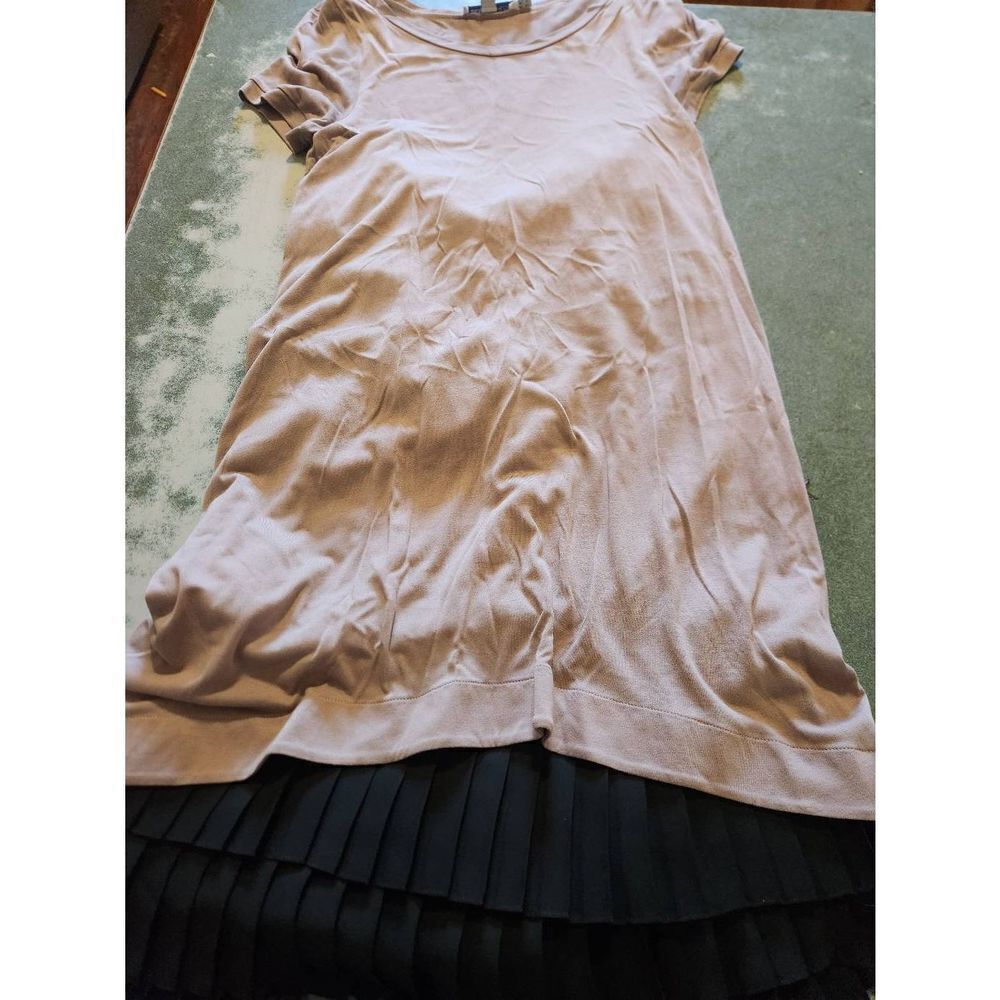 See by Chloe ruffle hem pink &black dress sz 4